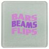 Square DyeTrans Glass Coaster, with White Sublimation Backing, 3.93" x 3.93" x .16". Tempered Textu Thumbnail