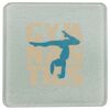 Square DyeTrans Glass Coaster, with White Sublimation Backing, 3.93" x 3.93" x .16". Tempered Textu Thumbnail